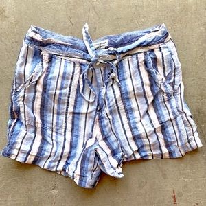 Artisan NY Linen White/Pink/Blue Stripped Shorts